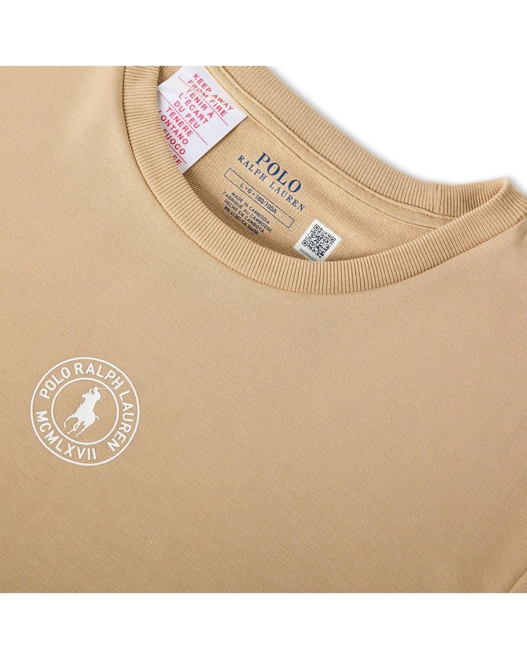 Polo Ralph Lauren Natural Puck Logo T-Shirt for men