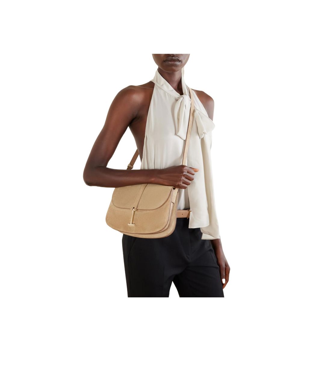 Tom Ford Natural T-Bar Flap Shoulder Bag
