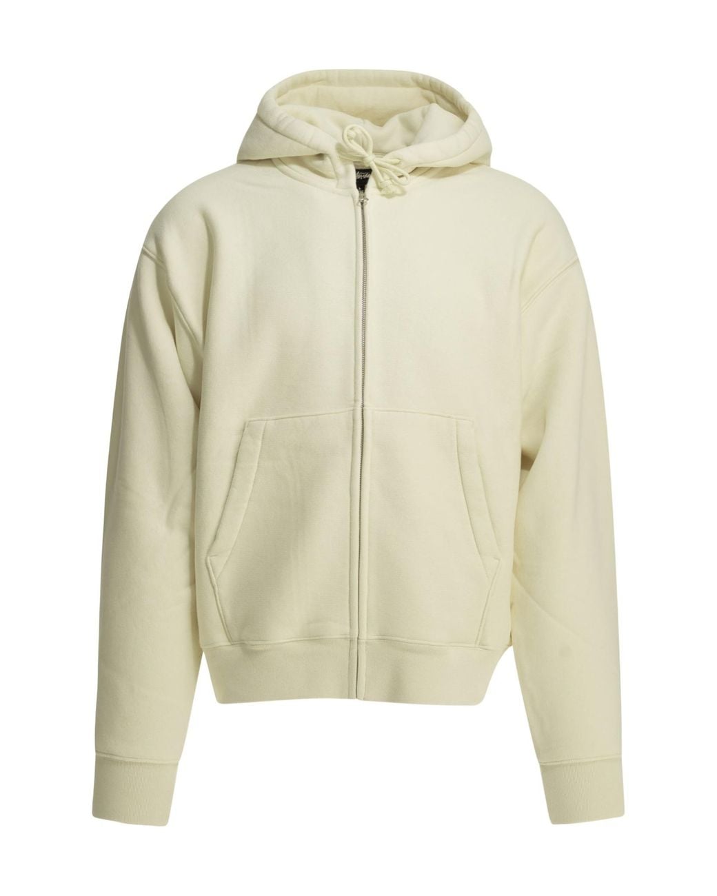 Stussy Natural Stüssy Logo Zip-Up Hoodie for men