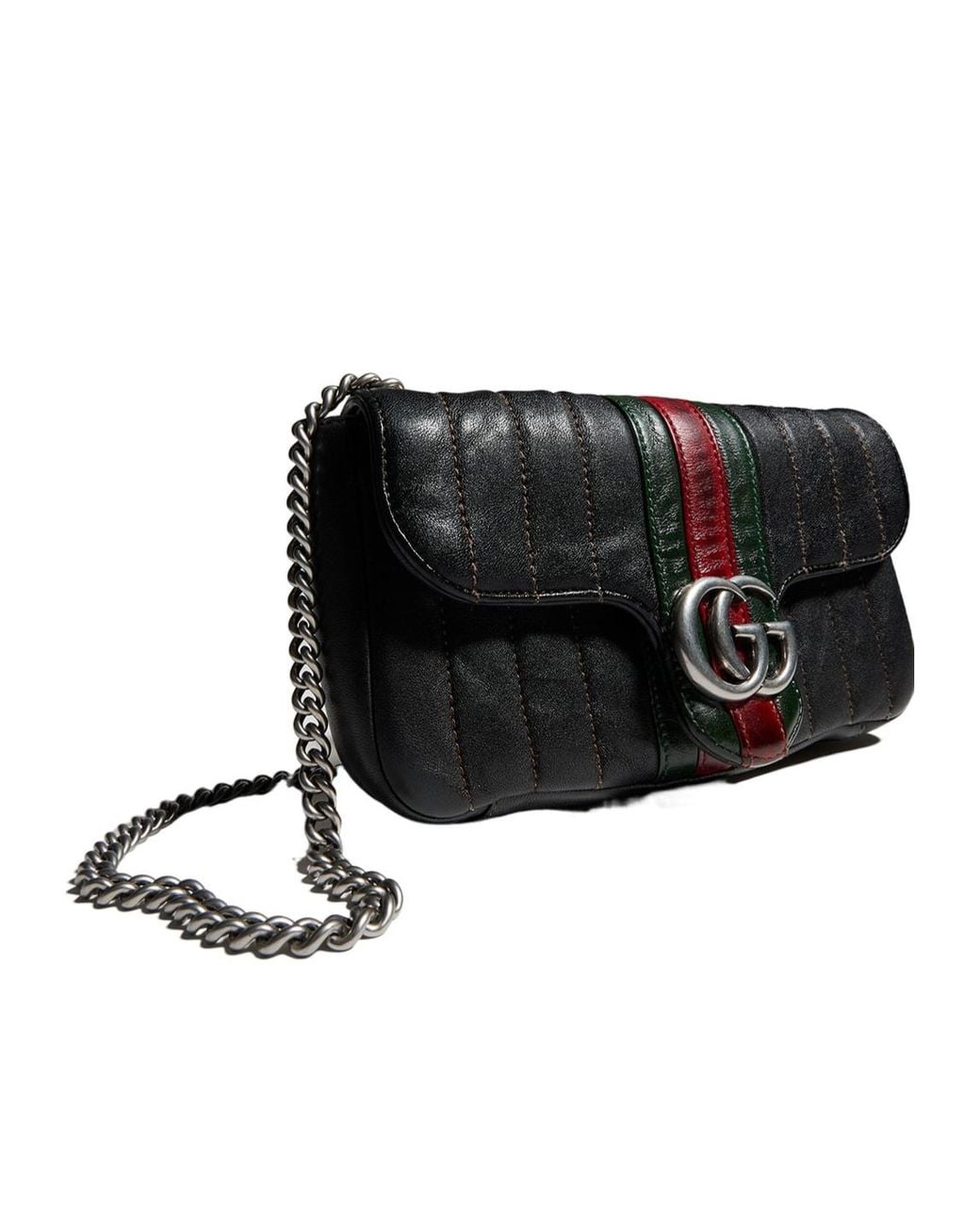 Gucci Black Jetset Gg Marmont Small Shoulder Bag