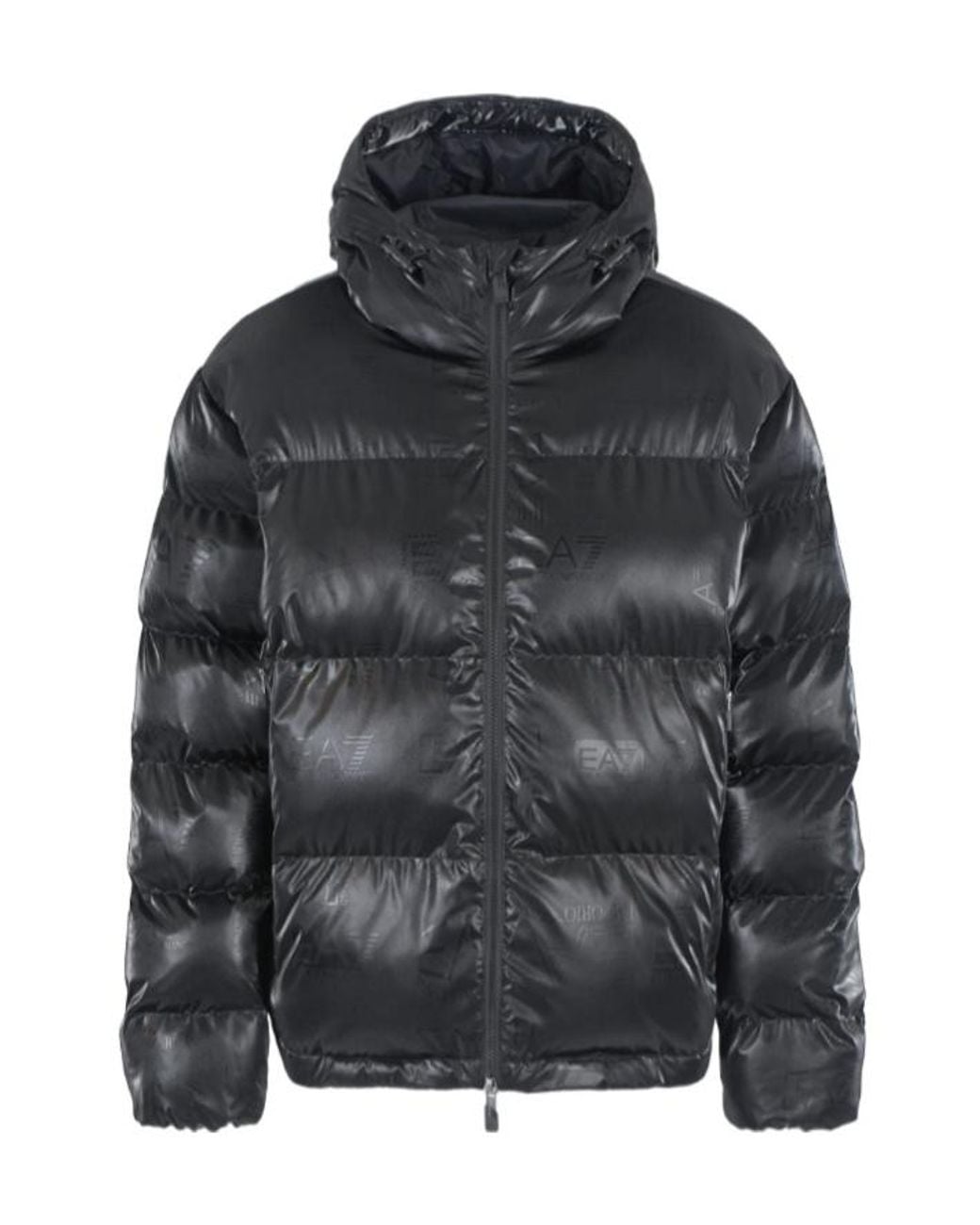EA7 Gray Winter Jackets for men