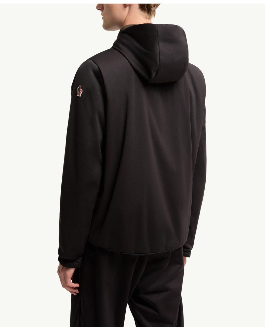 Moncler Black Padded Zip-Up Sweatshirt for men