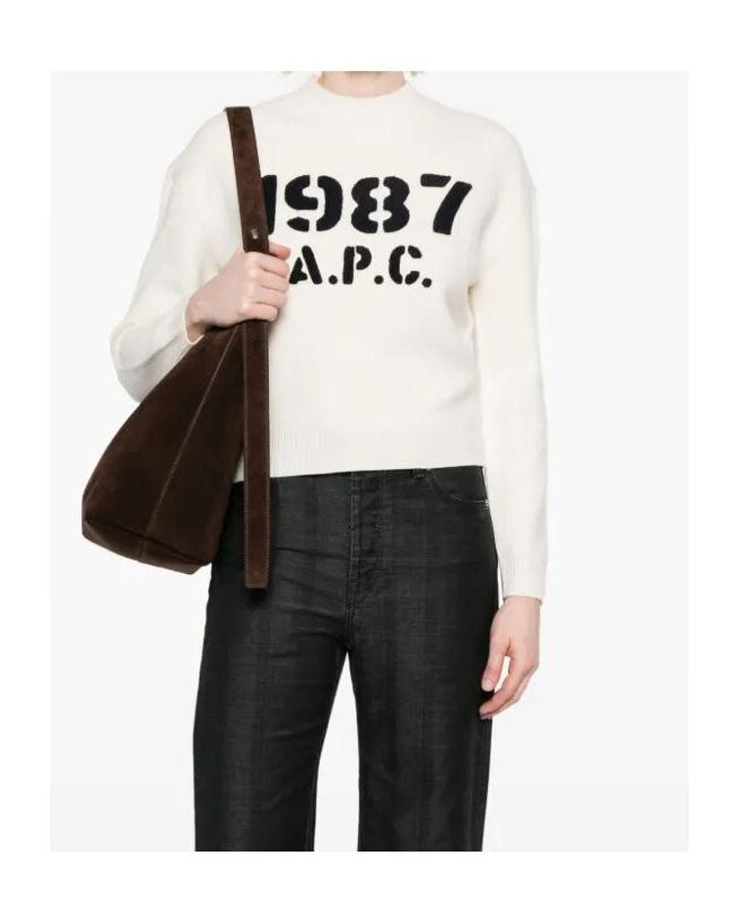A.P.C. White Long-Sleeved Sweater