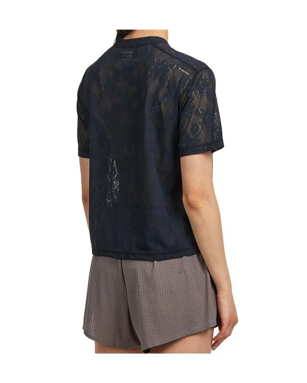 Satisfy Black Spacelace Sheer T-Shirt