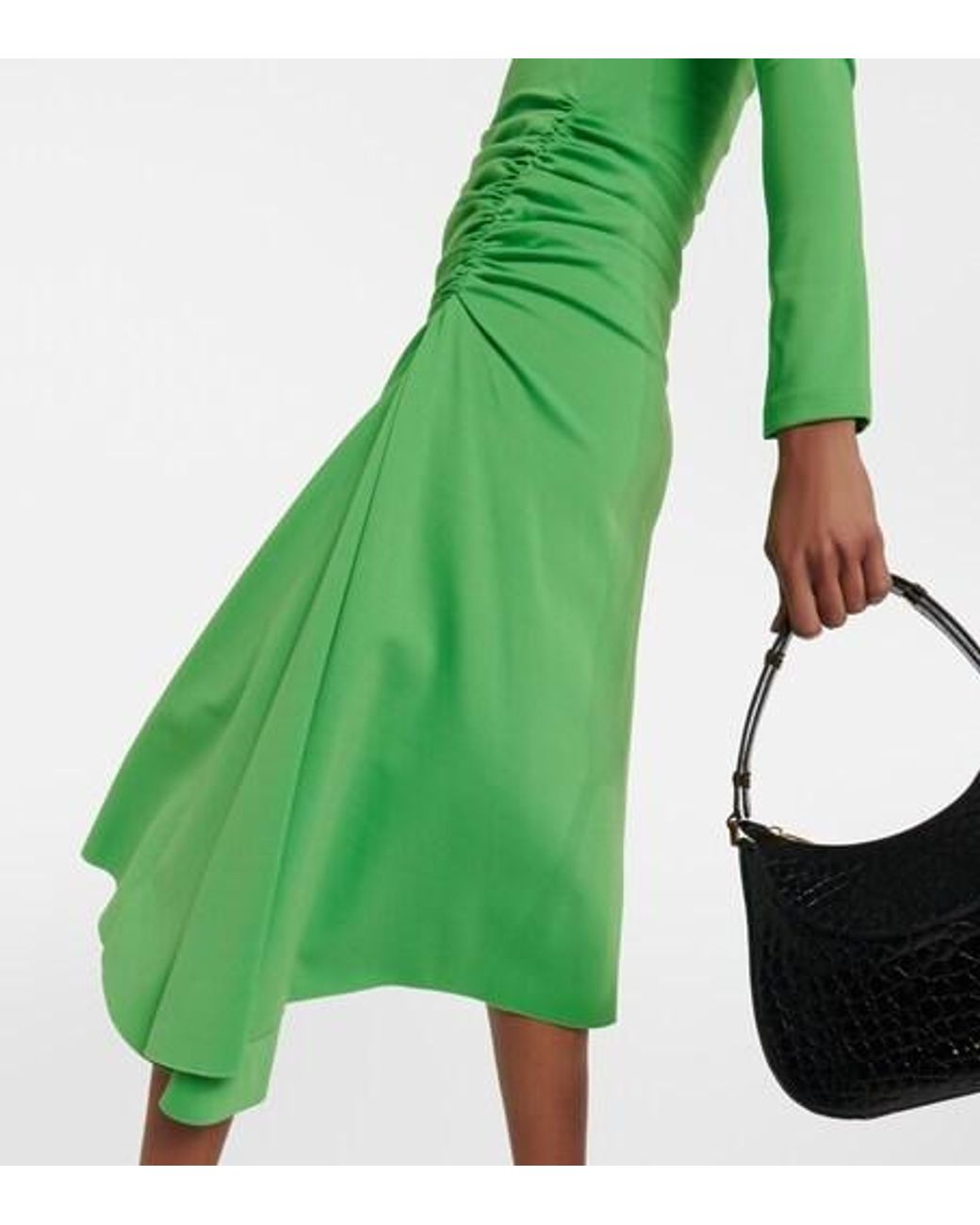 Marni Green Ruched Midi Dress