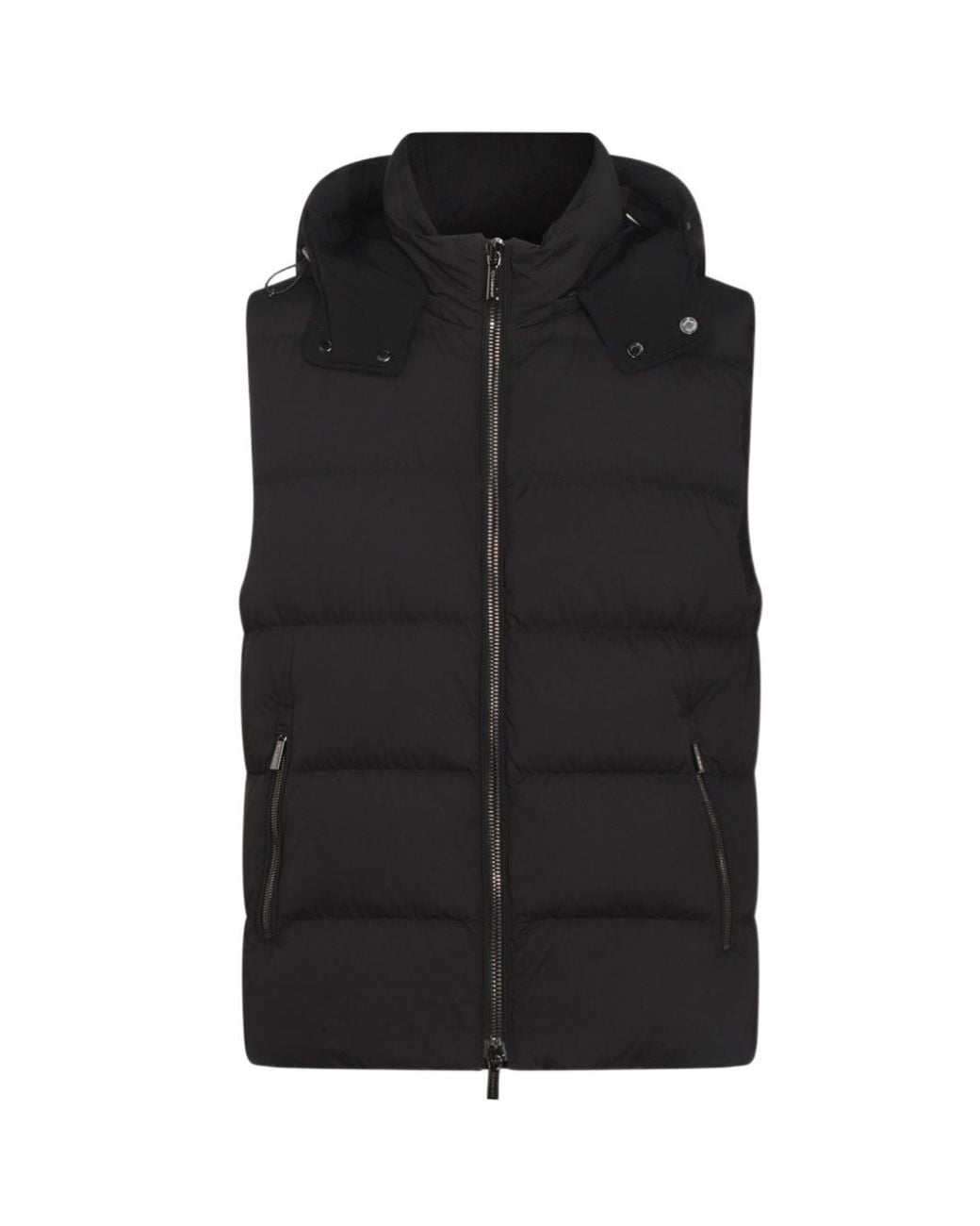 Moorer Black Fire-Skt Straight-Fit Gilet for men