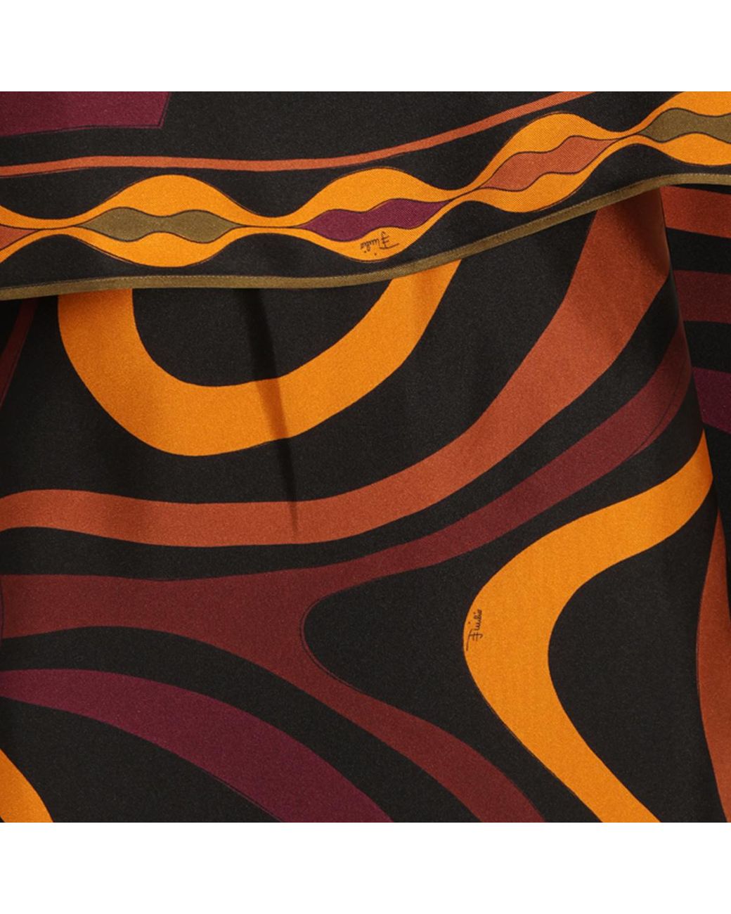 Emilio Pucci Multicolor Pucci Marmo Cape Detail Maxi Dress