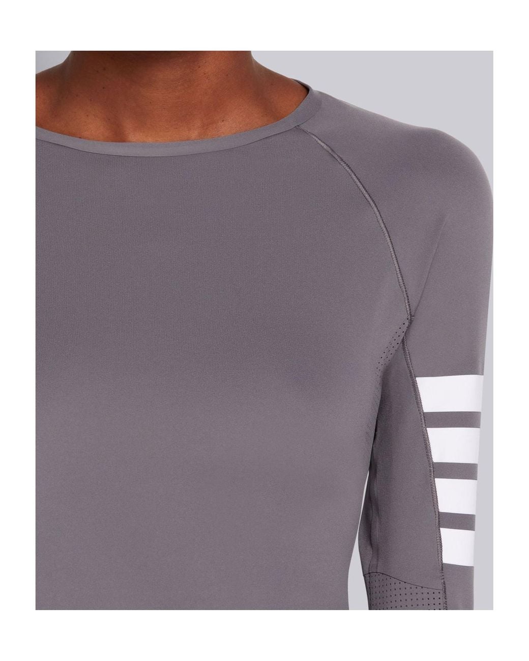Thom Browne Blue 4-Bar Compression Long Sleeve Top