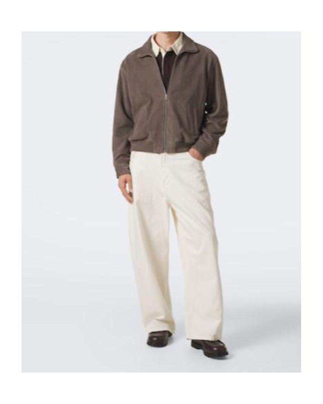 FRAME Brown Suede Blouson Jacket for men