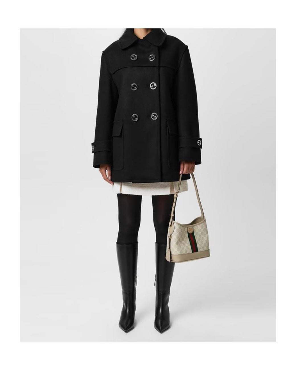 Gucci Black Wool Coat