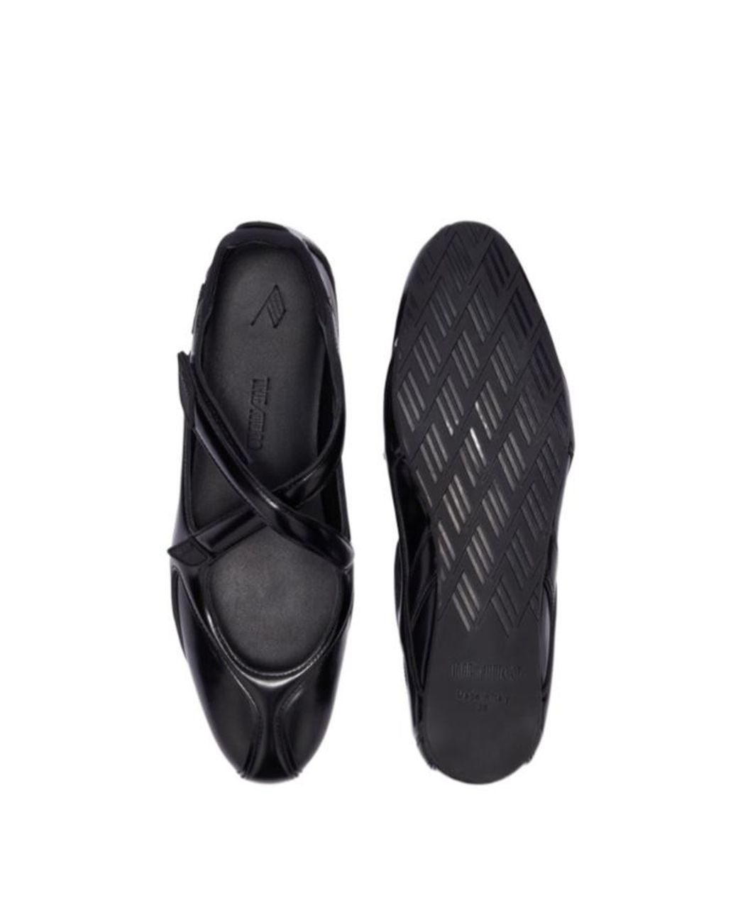 The Attico Black The Floor 01 Ballerina Flats