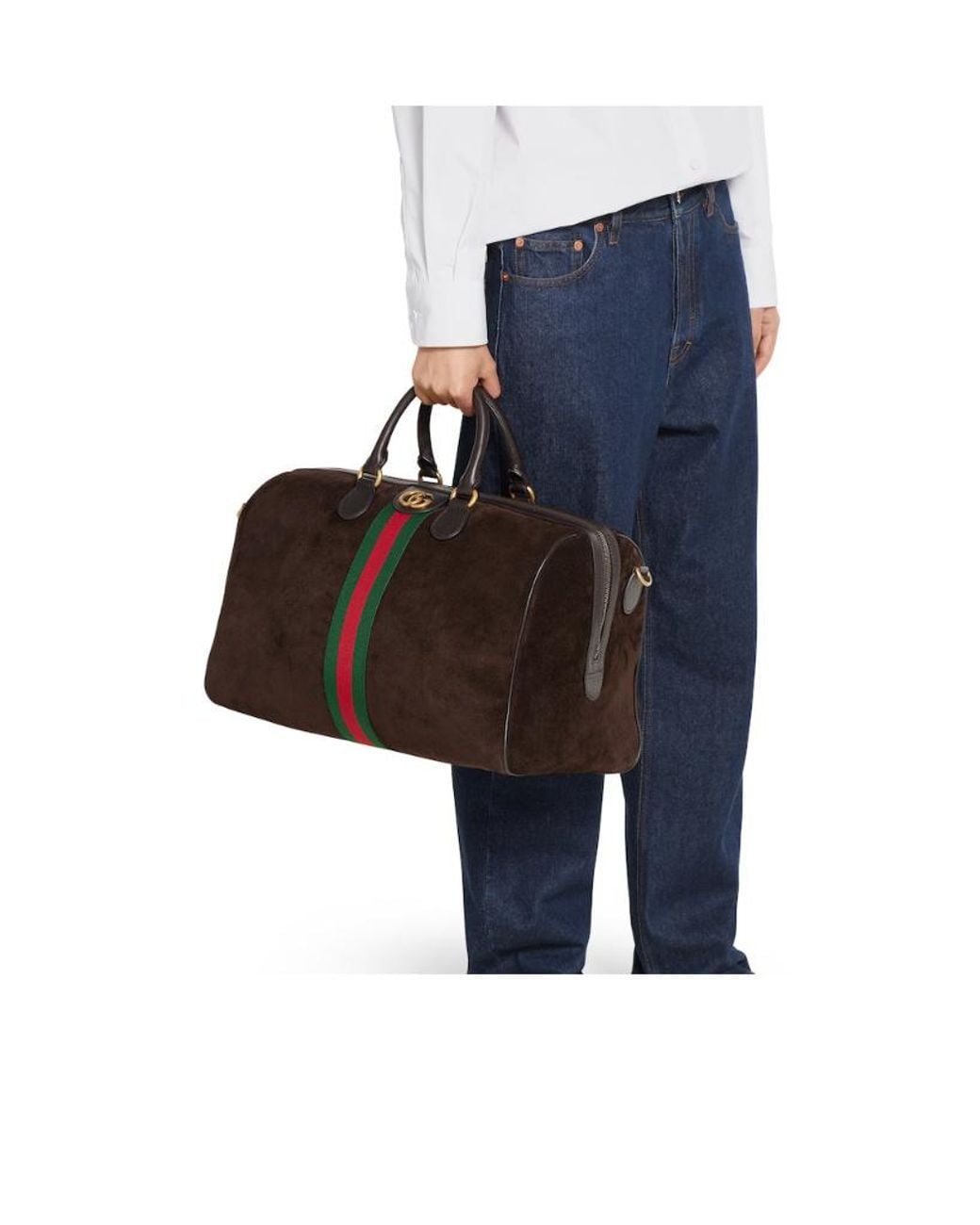 Gucci Black Savoy Medium Duffle Bag for men