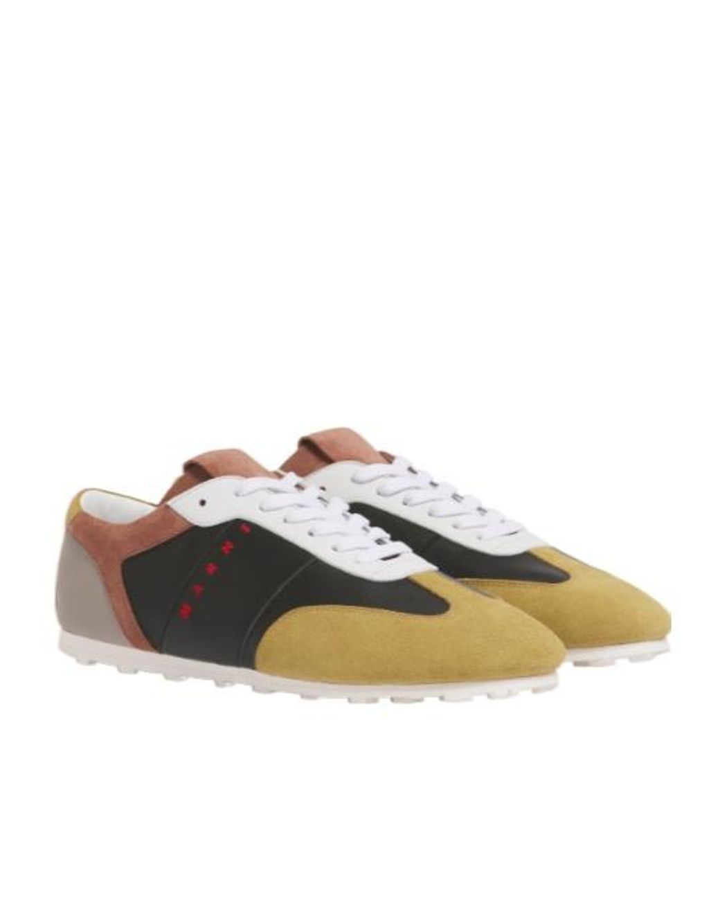 Marni Brown Lace-Up Sneakers