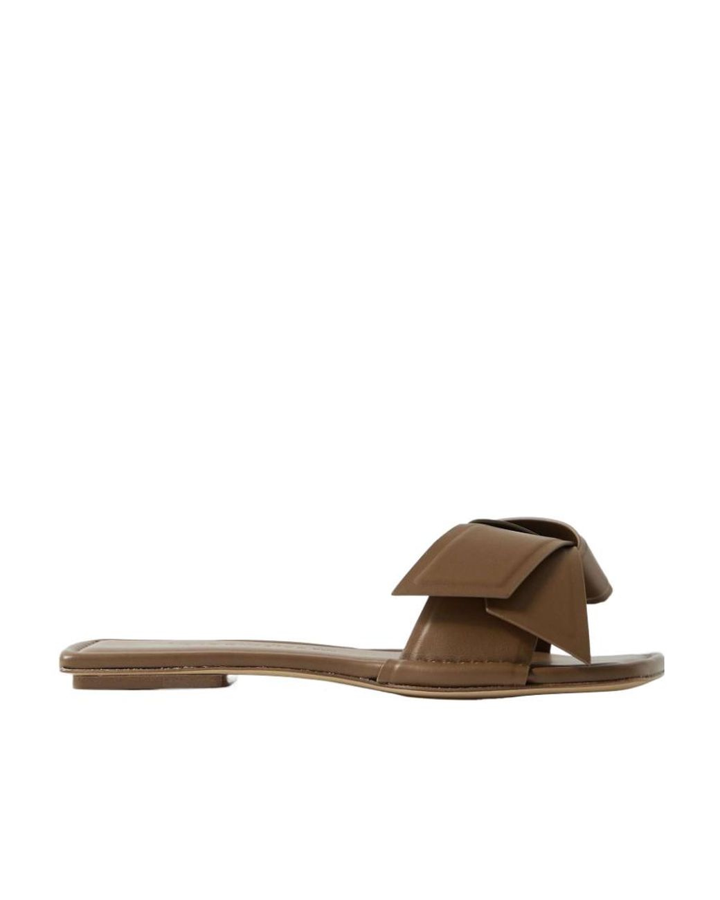 Acne Brown Logo Slippers