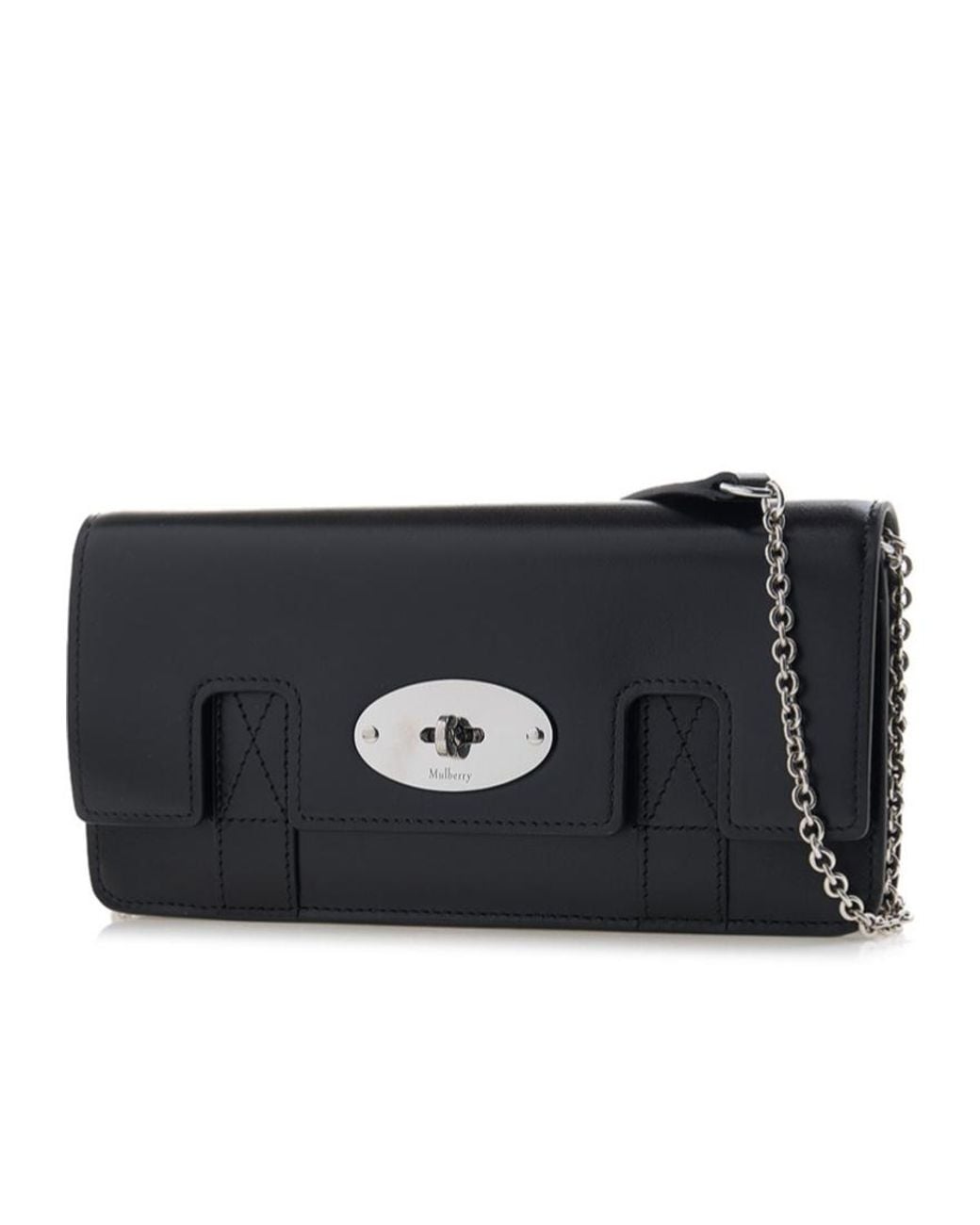 Mulberry Black East West Bayswater Clutch