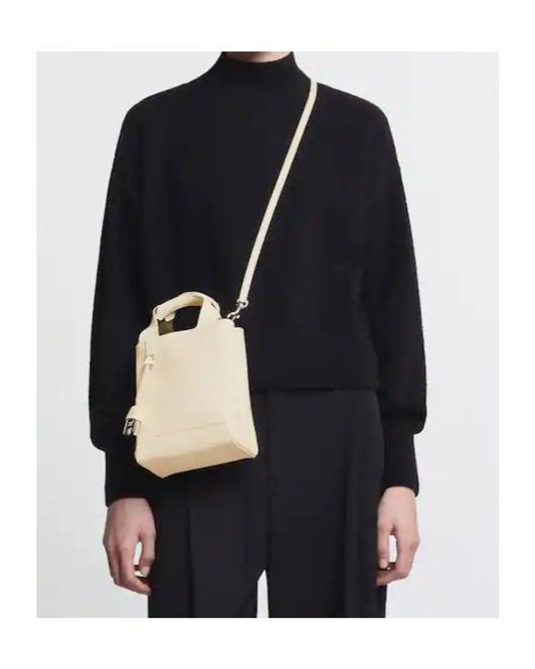 Hogan Natural Logo Embossed Top Handle Bag