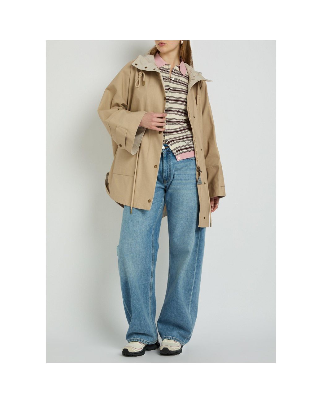 Moncler Natural Hooded Parka Jacket