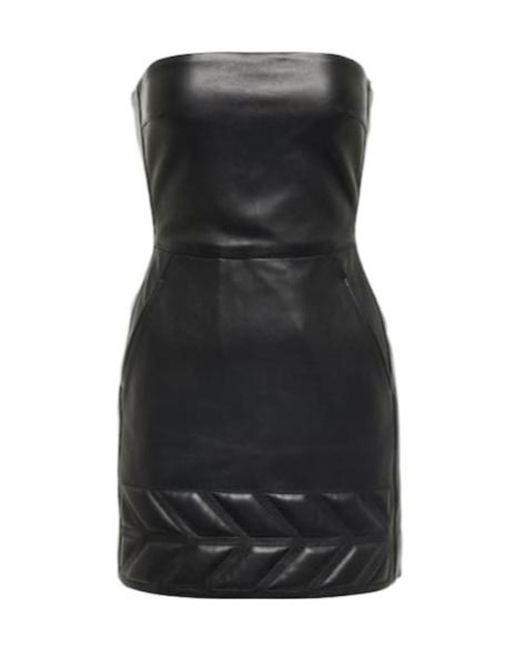 David Koma Black Leather Minidress