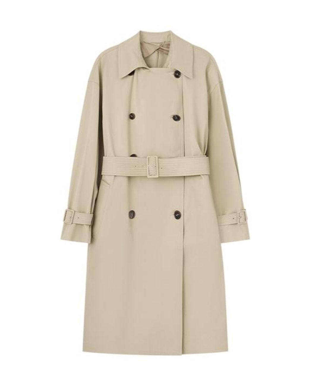 Max Mara Natural Long-Sleeved Trench Coat