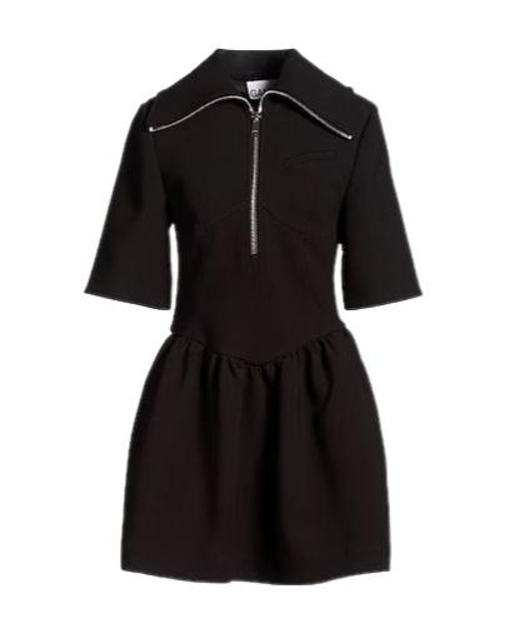 Ganni Black Mini Dress