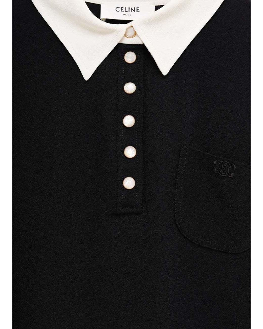 Céline Black Mini Polo Dress
