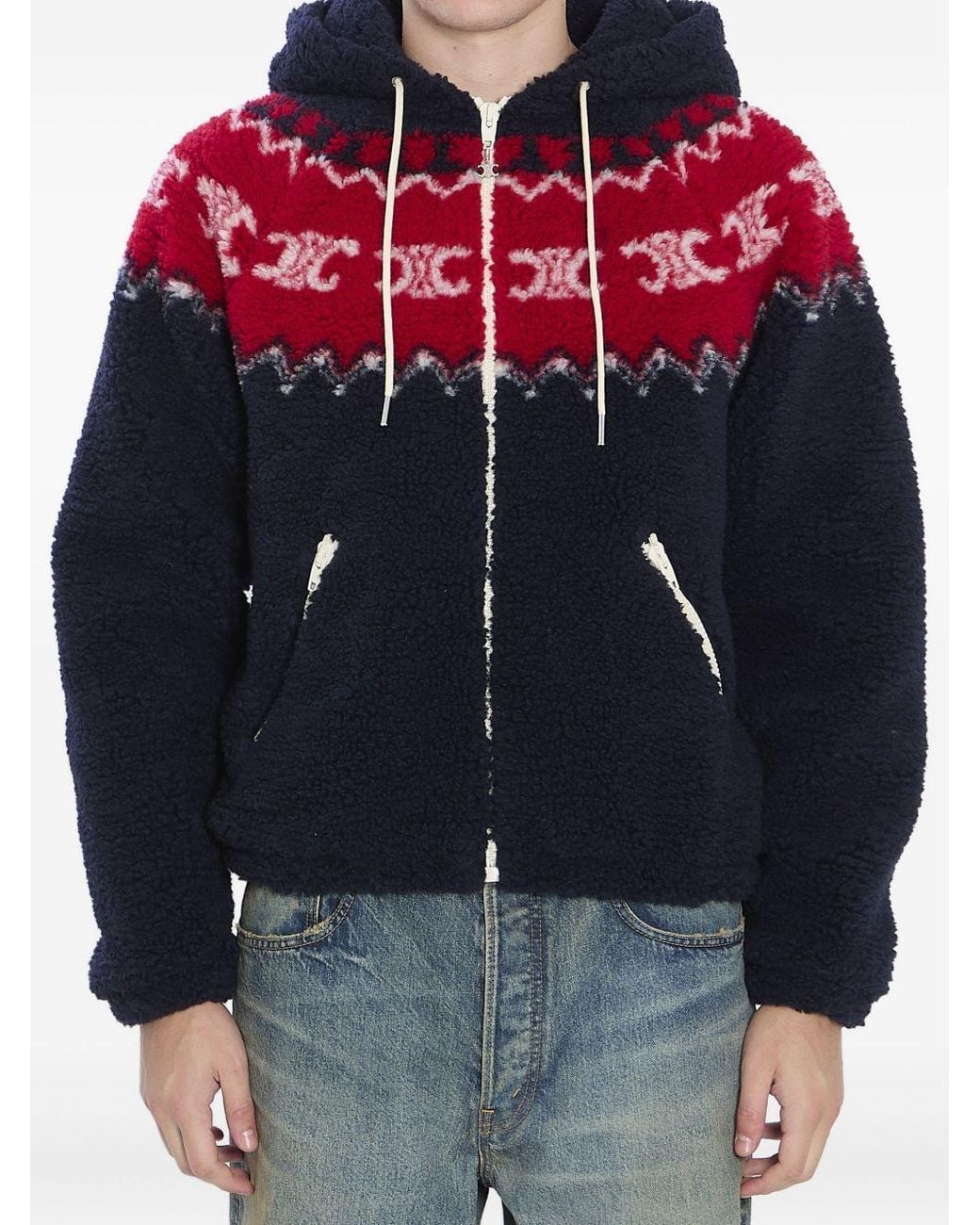 Céline Blue Hooded Jacket for men