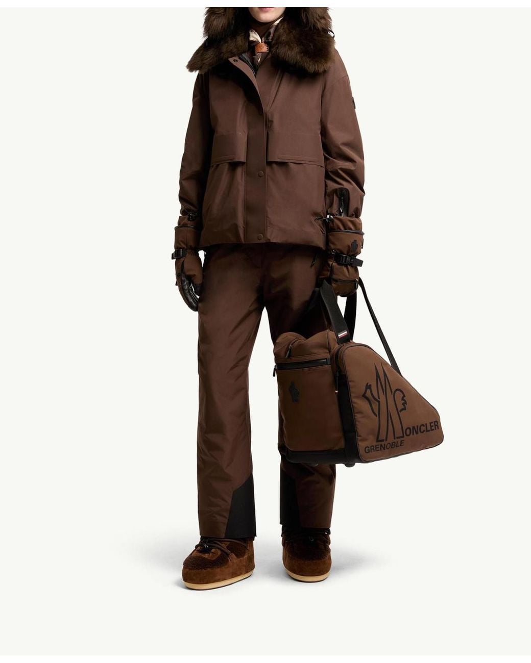 Moncler Brown Goretex Laminate Insulated Ski Pants
