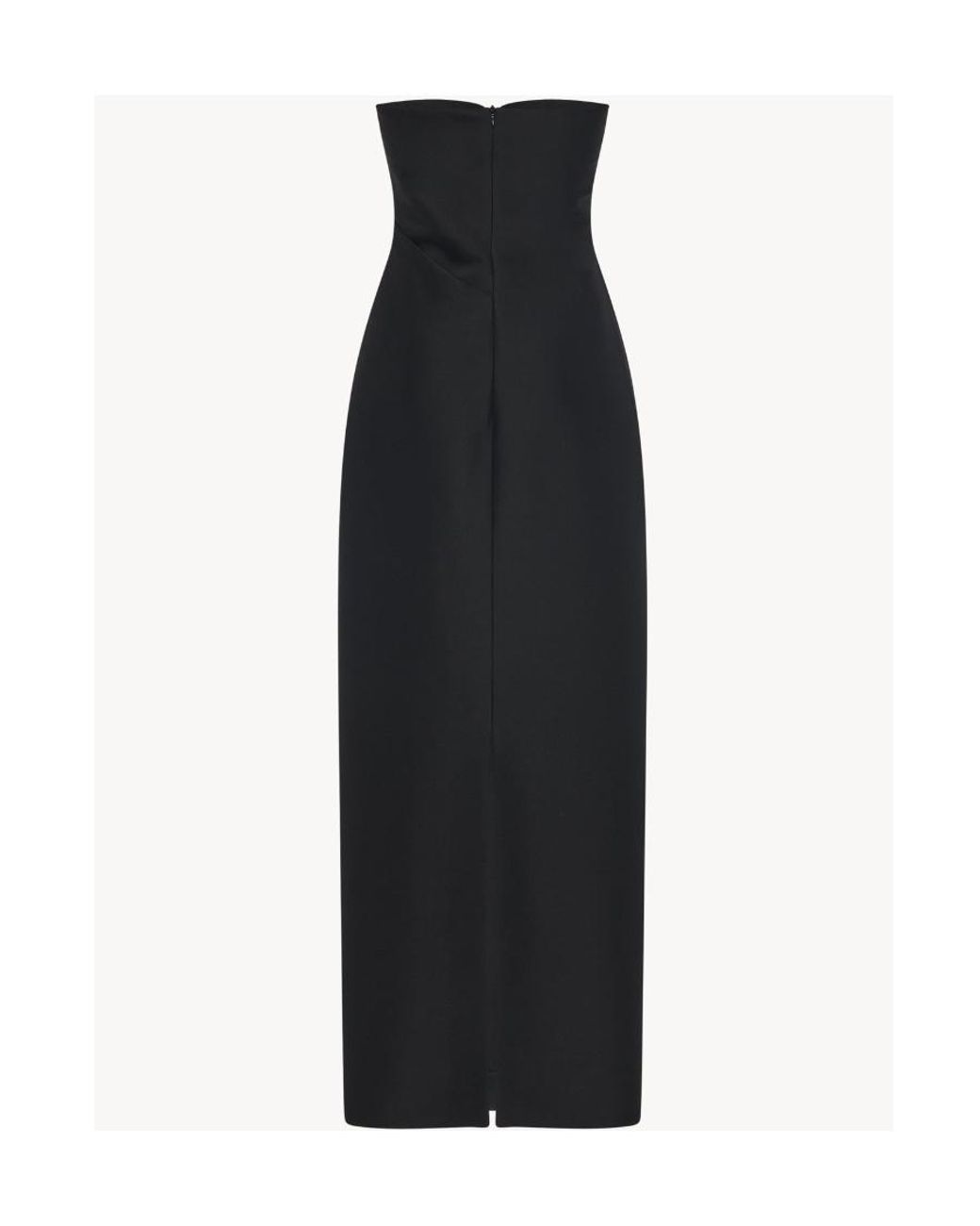 The Row Black Bardon Strapless Dress