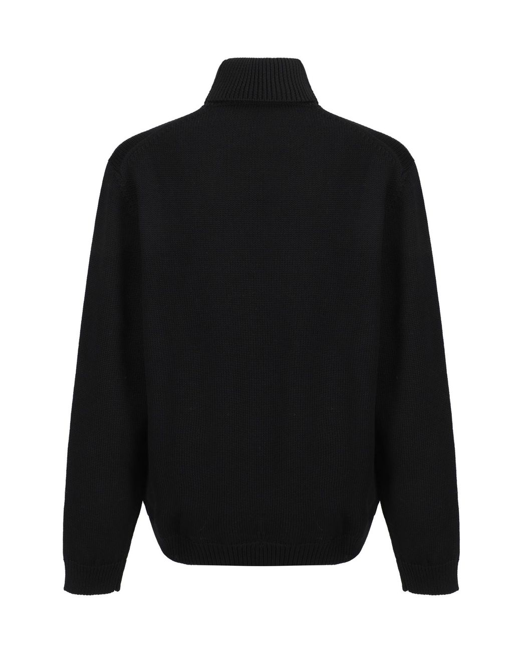 Roberto Collina Black Turtleneck Knit Sweater for men