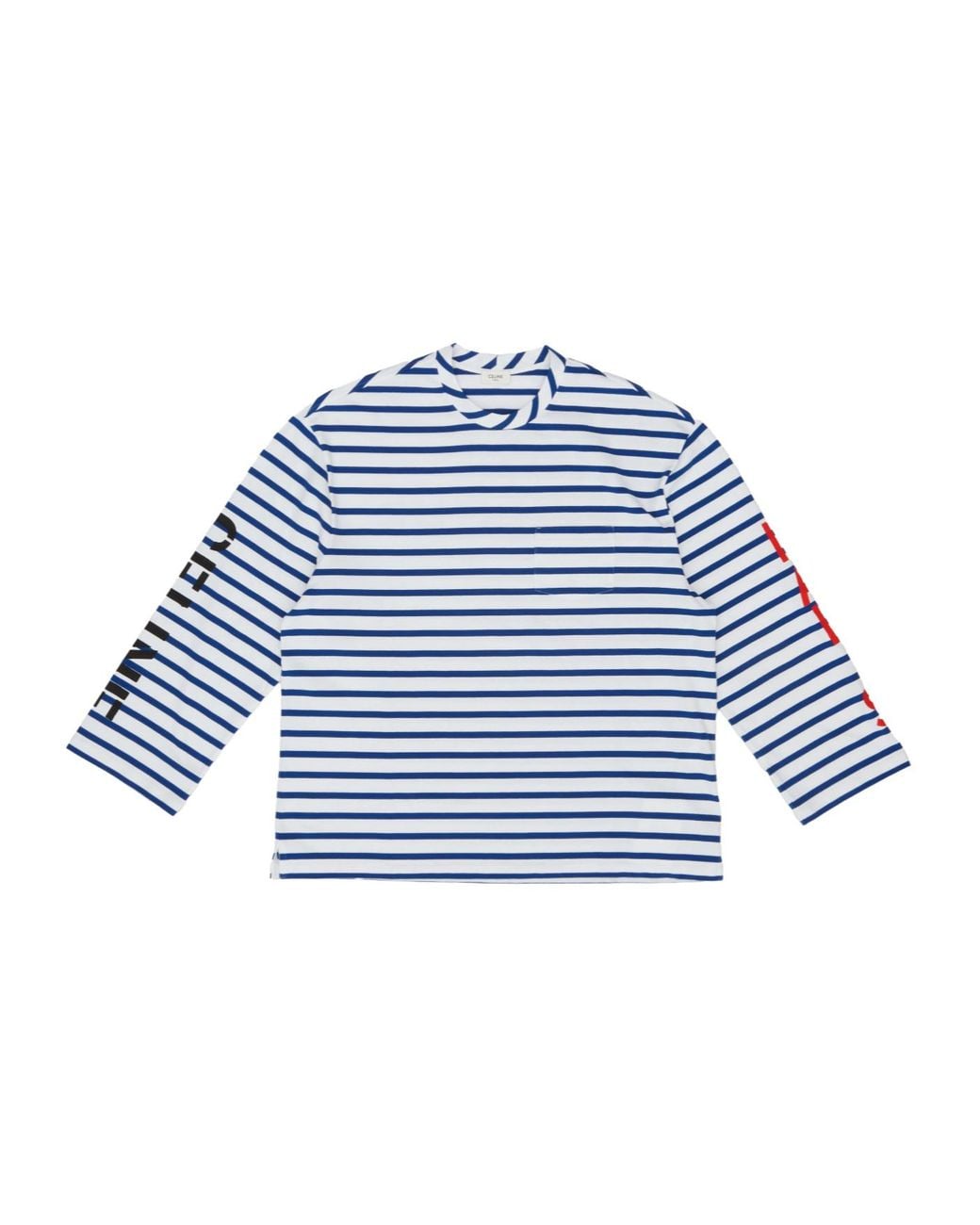 Céline Blue Long-Sleeved T-Shirt