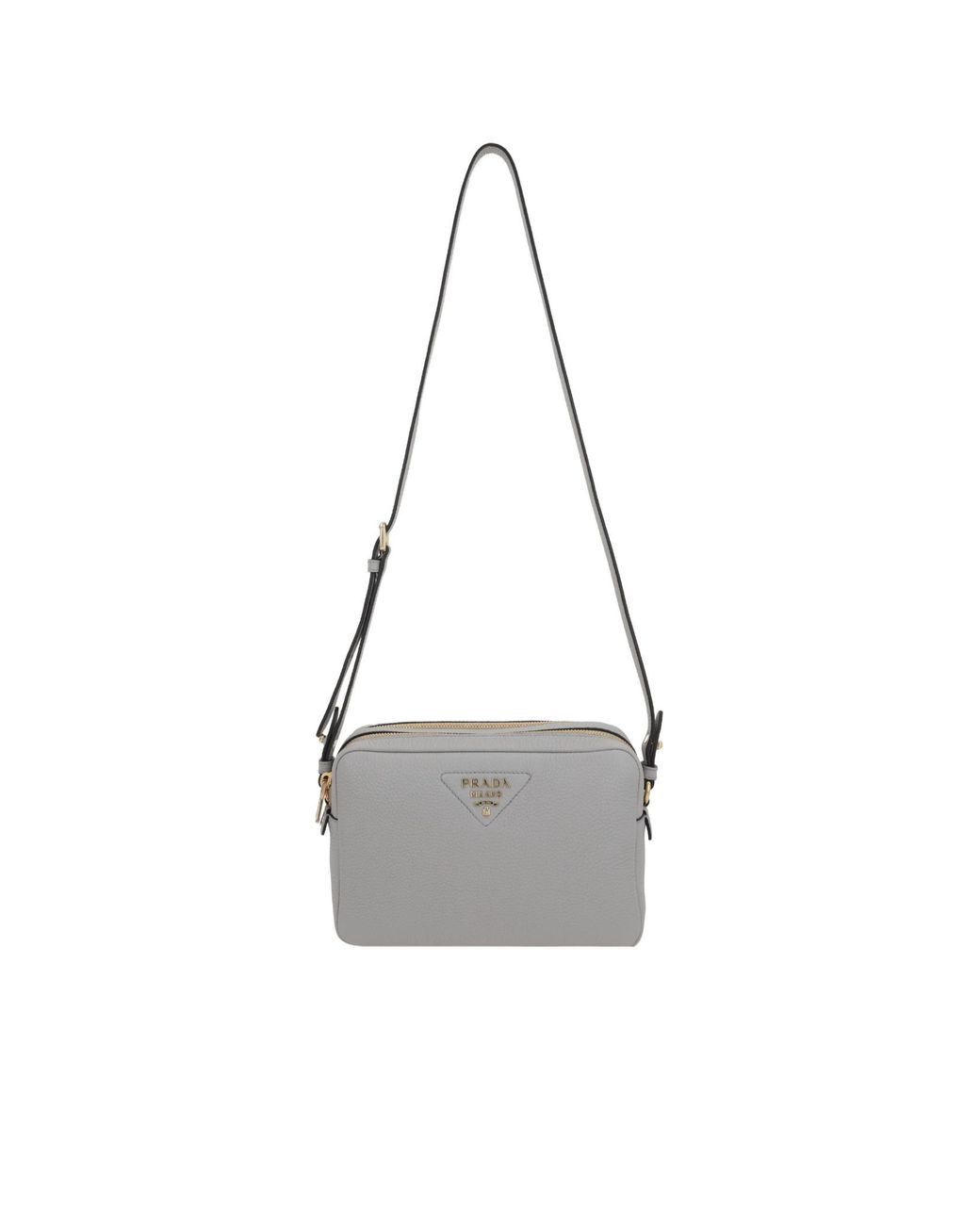 Prada White Medium Zipper Shoulder Bag