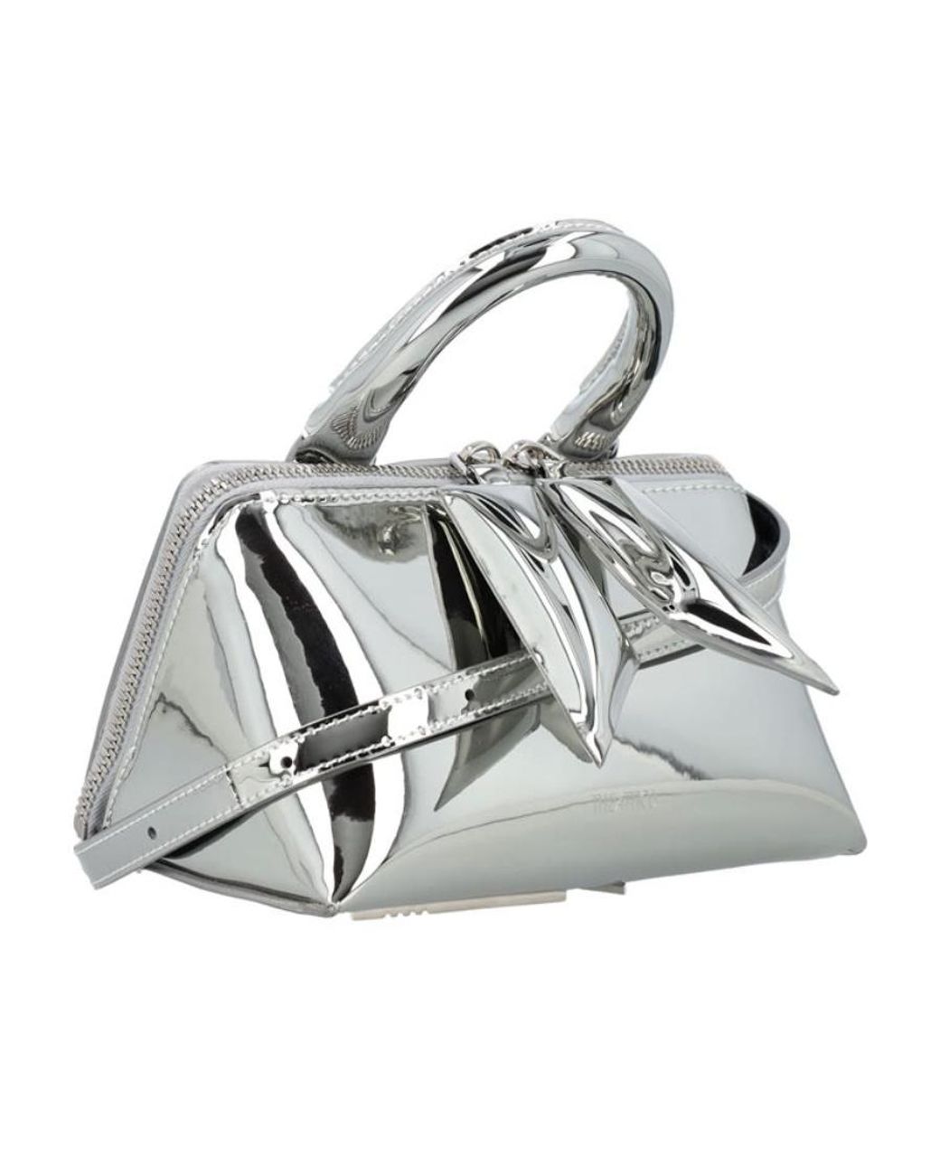 The Attico Metallic The Friday Logo Detailed Shoulder Bag