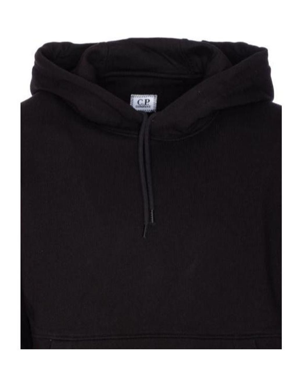 C P Company Blue Logo-Print Drawstring Hoodie for men