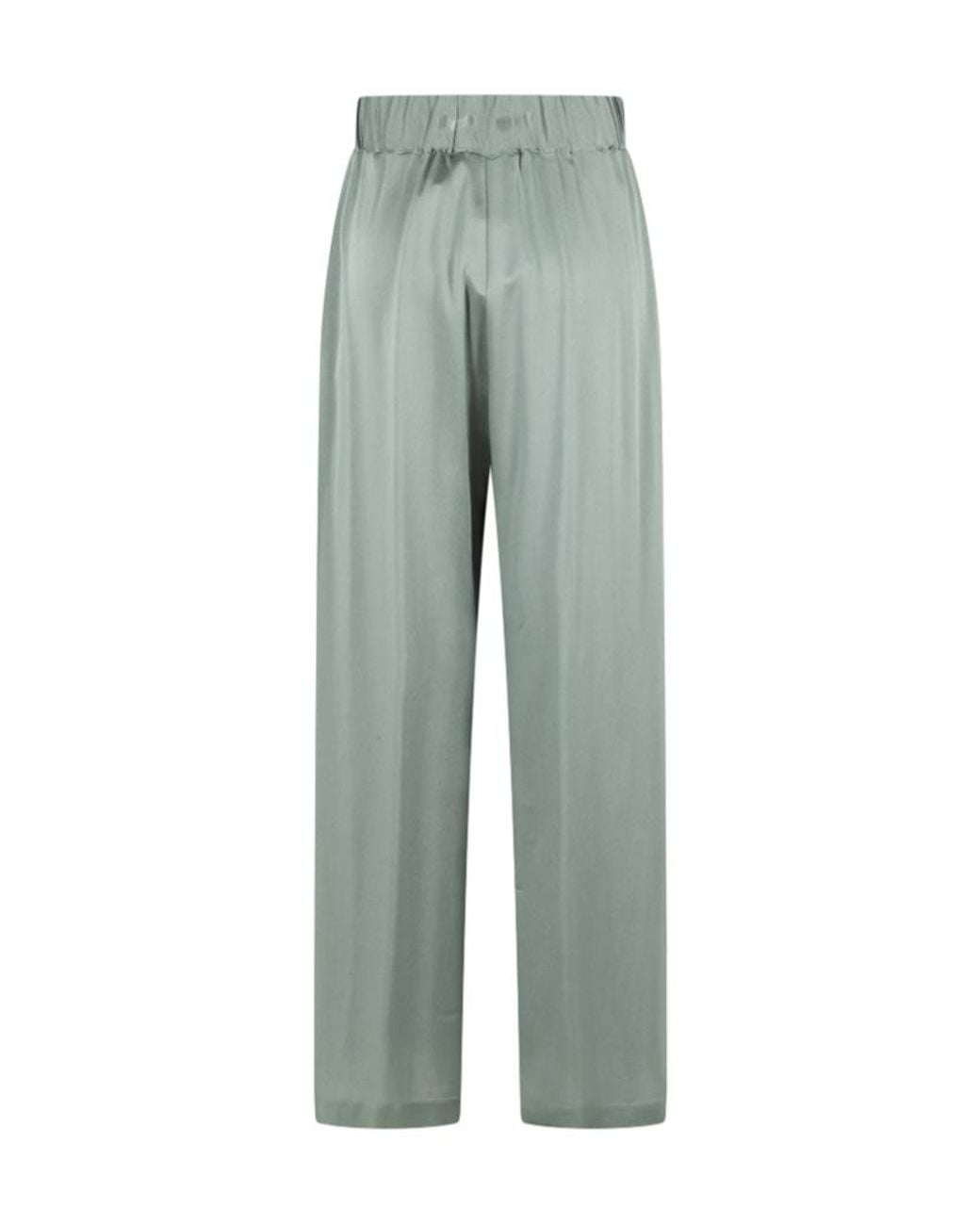 Semicouture Green Elastic Waist Casual Pants