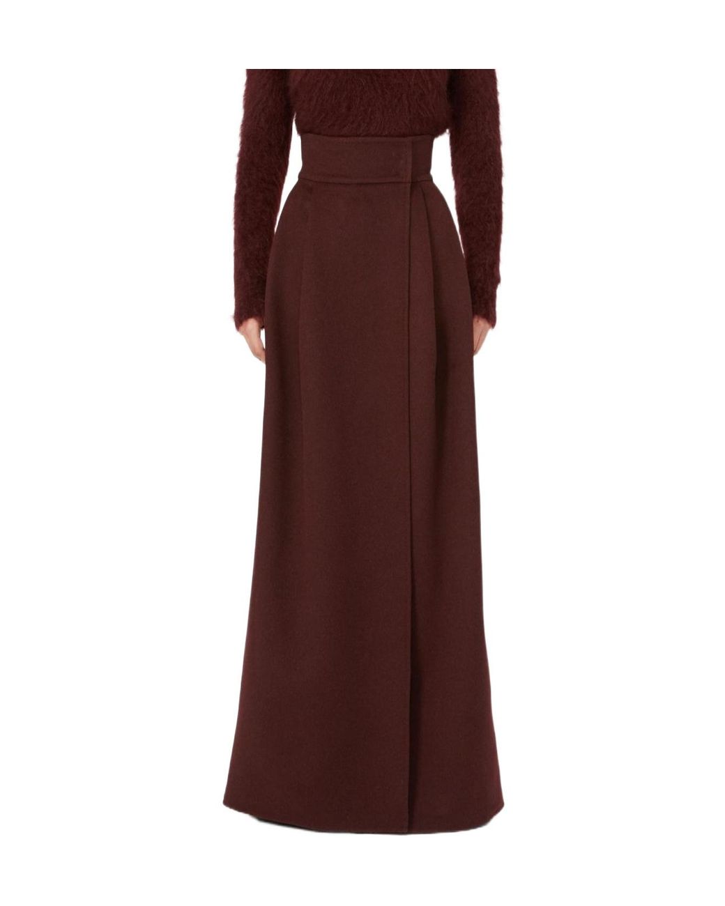 Max Mara Purple Zattera Pleated Maxi Skirt