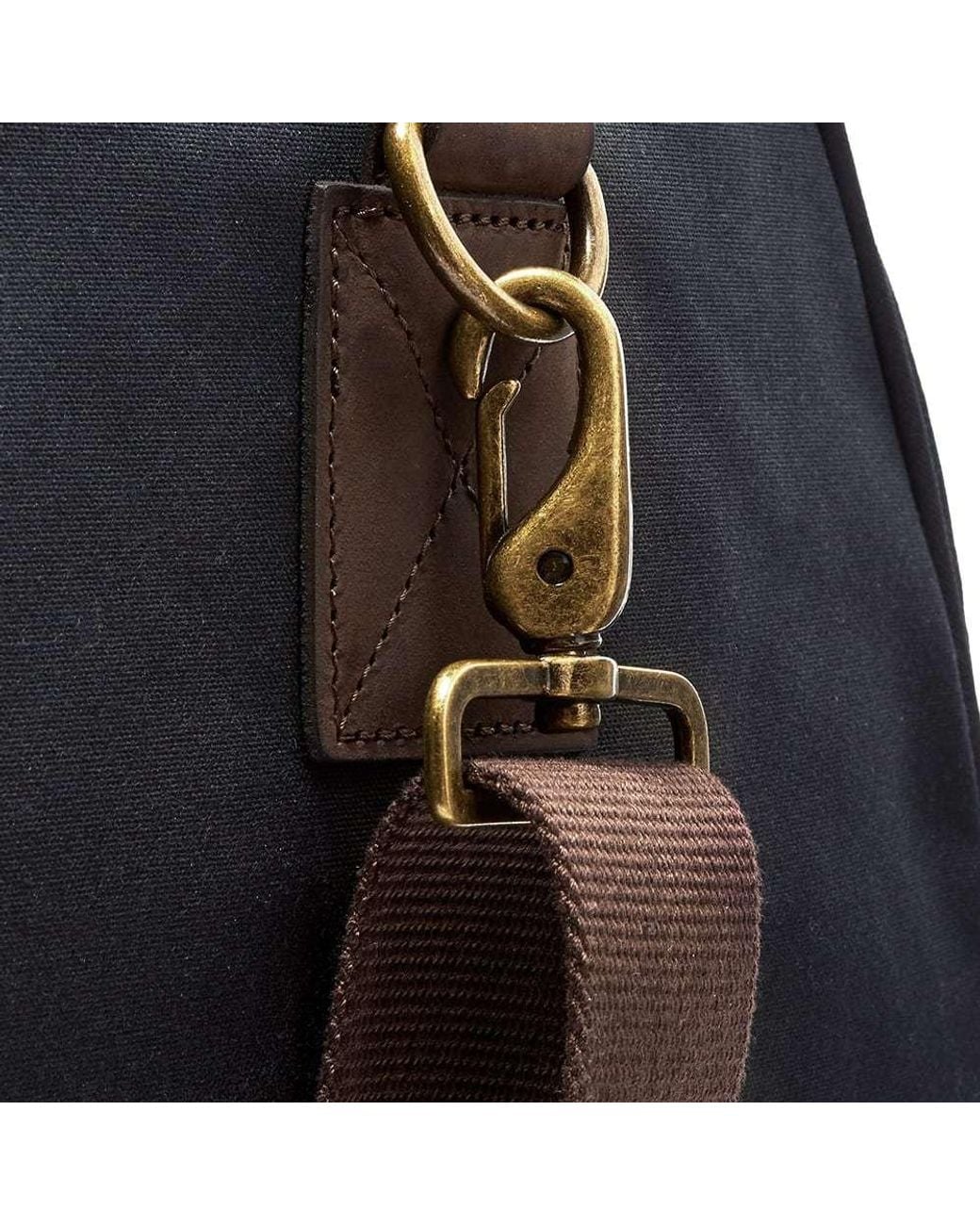 Barbour Black Logo Travel Bag for men