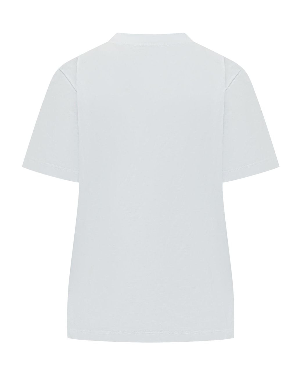 MSGM White Short-Sleeved Crewneck T-Shirt