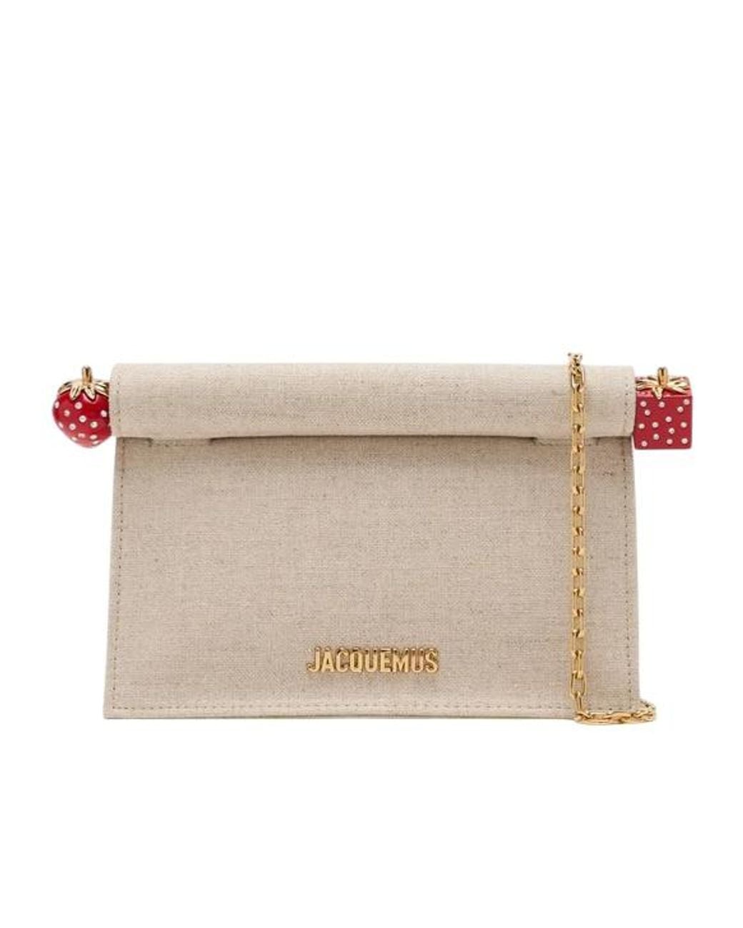 Jacquemus Natural Logo Plaque Clutch Bag