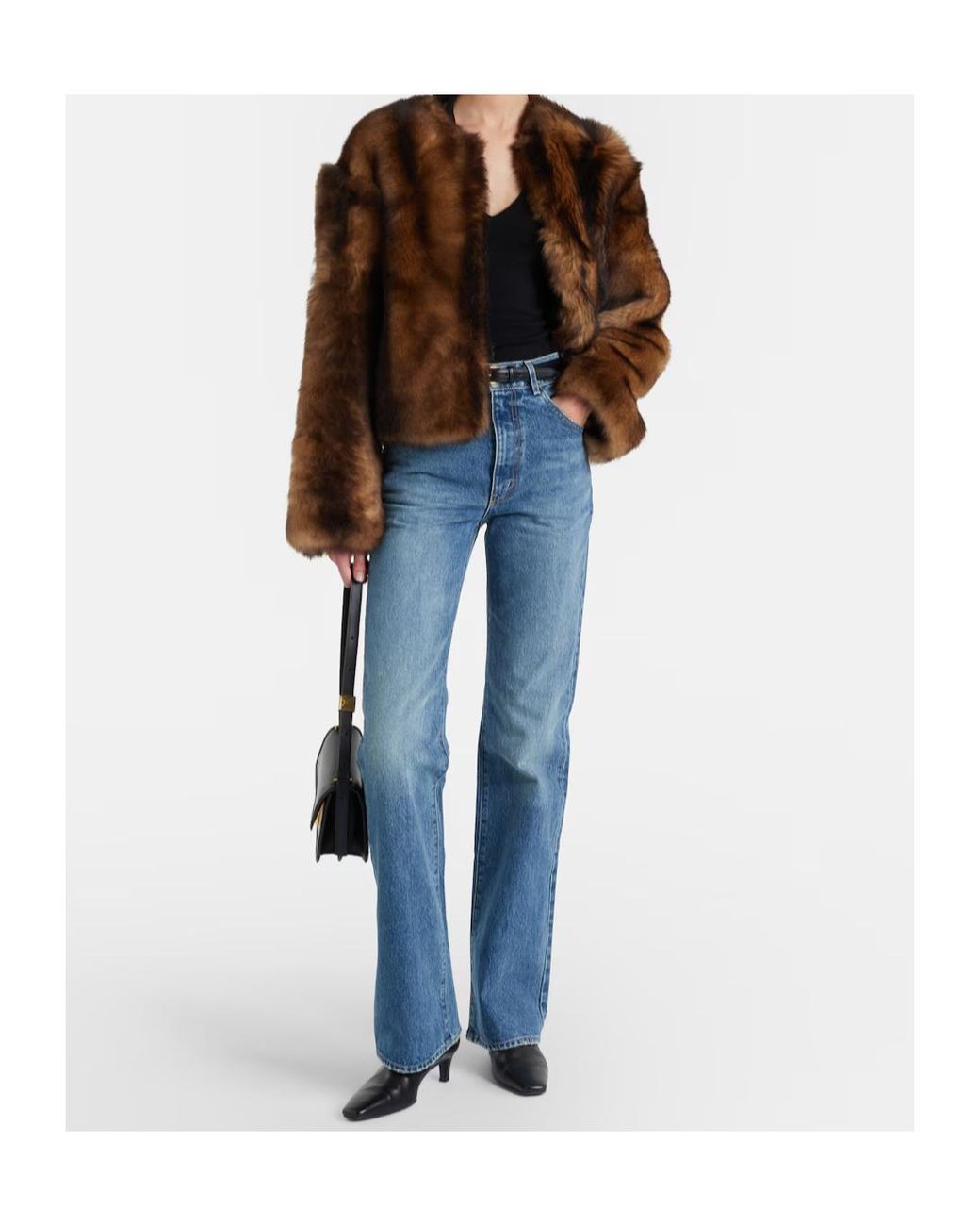 Nili Lotan Brown Elan Long-Sleeved Casual Jacket