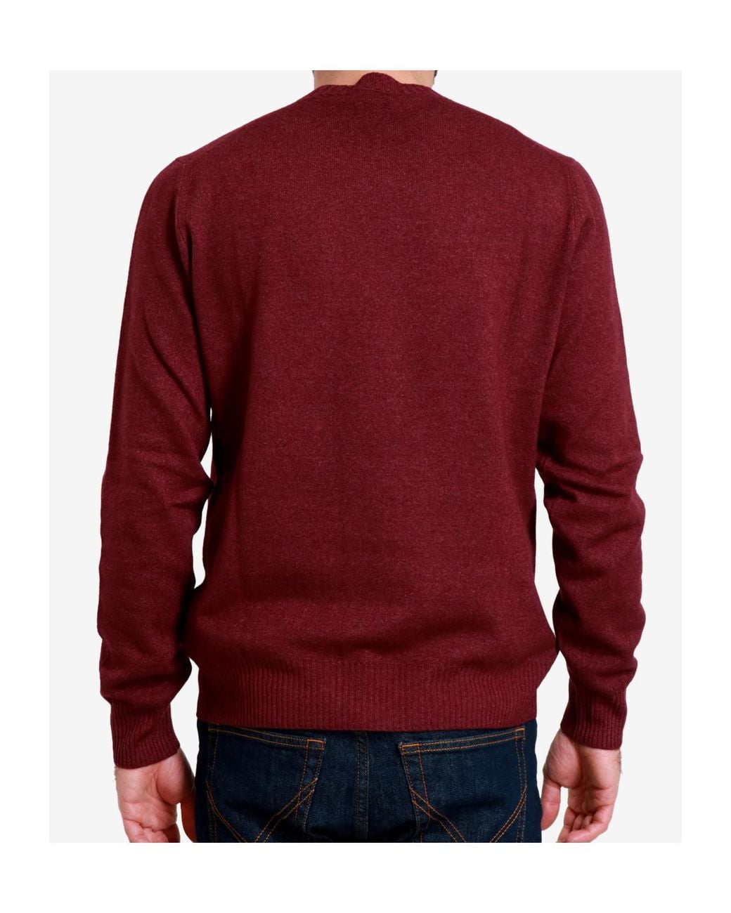 Gran Sasso Red Crew Neck Pullover for men