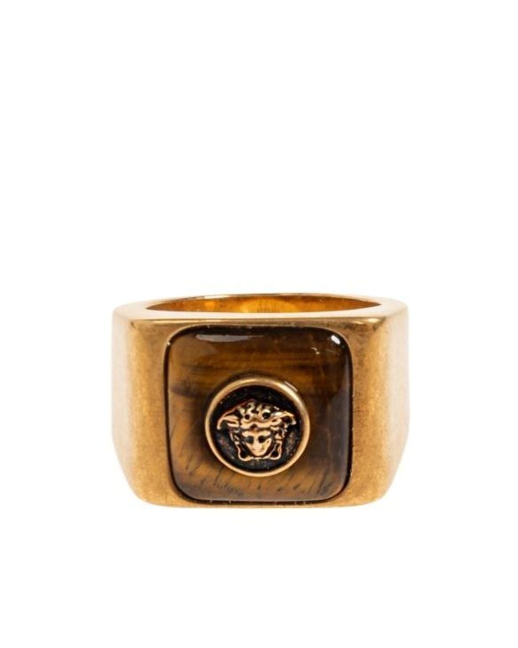 Versace Multicolor Medusa Signet Ring for men