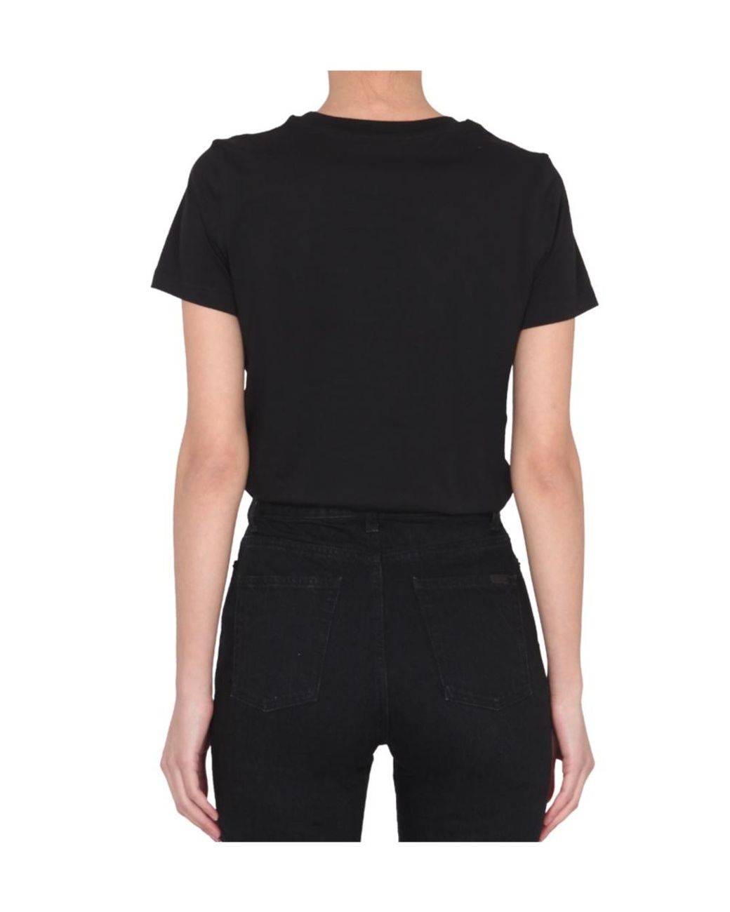Moschino Black Crew Neck Logo T-Shirt