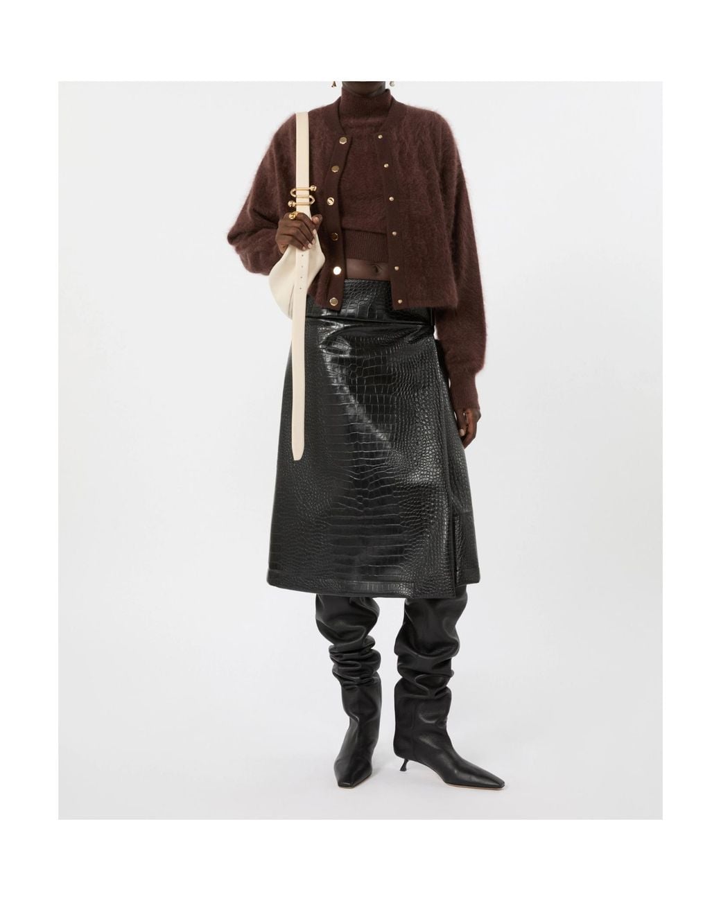 Sportmax Brown Spxagio Turtleneck Knitted Jumper