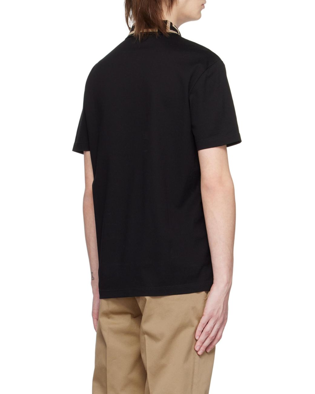 Versace Black 'Greca' Polo Shirt for men