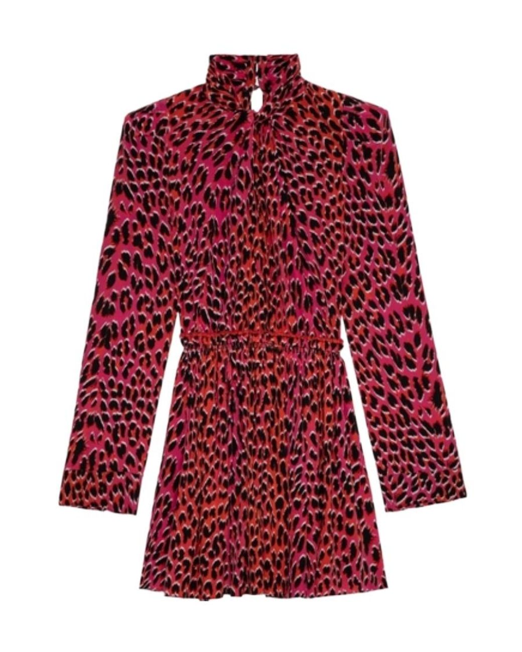 Zadig & Voltaire Red Leopard-Print Dress