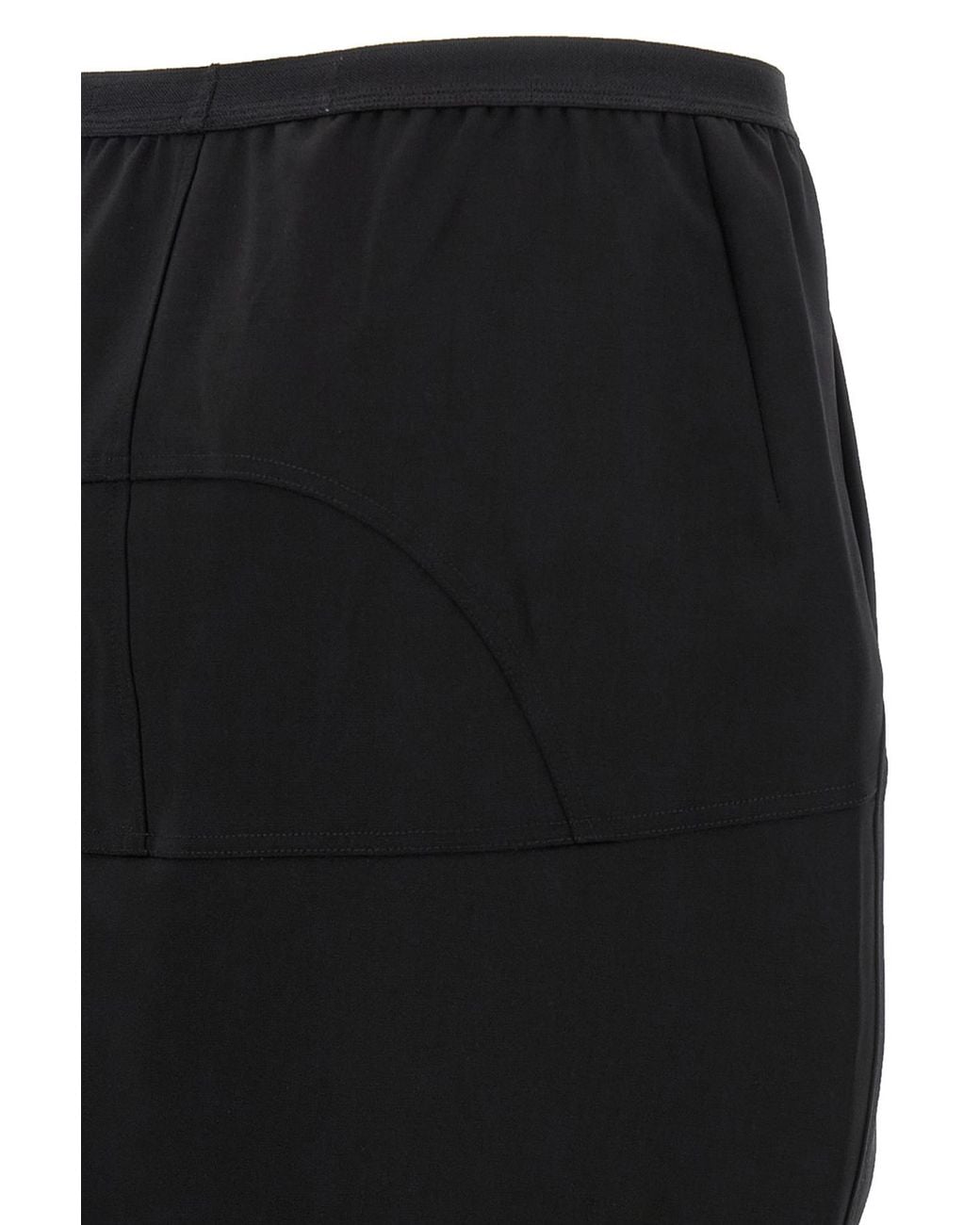 Rick Owens Black Soft Pillar Long Skirt