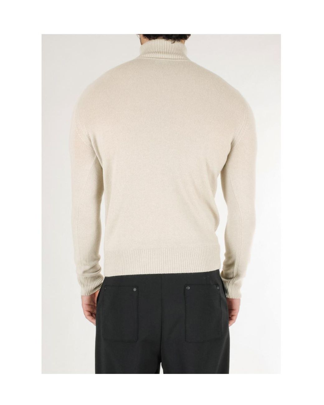 Emporio Armani White Long-Sleeved Sweater for men