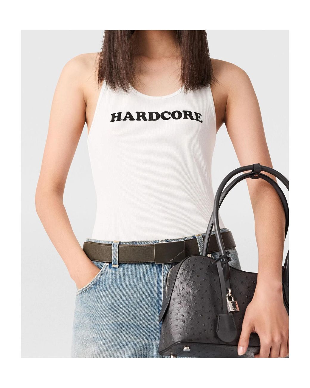 Stella McCartney White Hardcore Slogan Tank Top