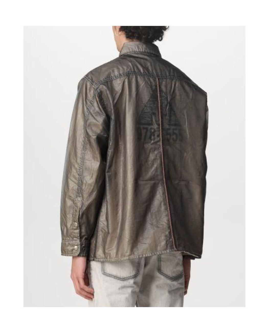 DIESEL Brown Logo Casual Jacket for men