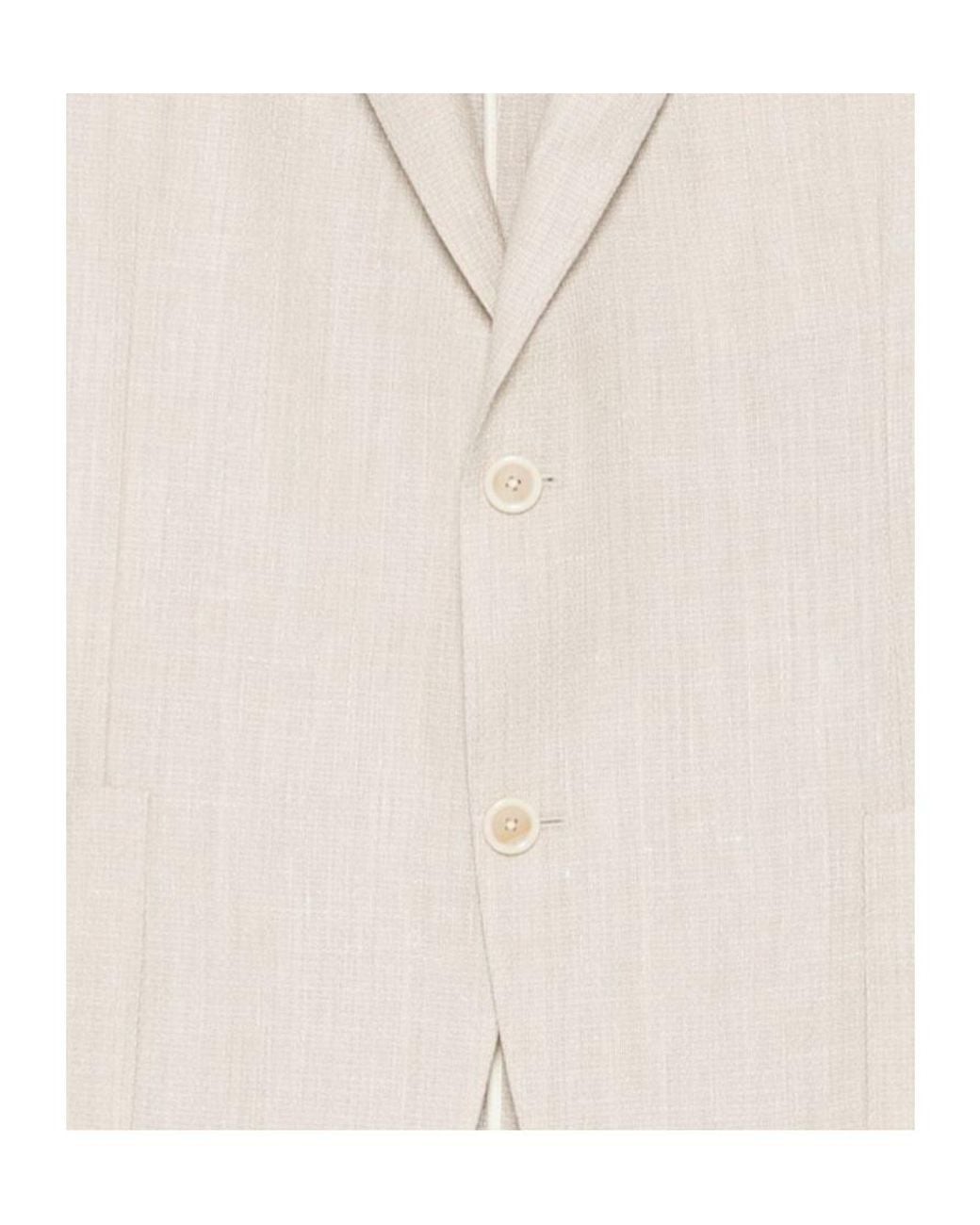 Lardini Natural Long-Sleeved Suit Jacket for men